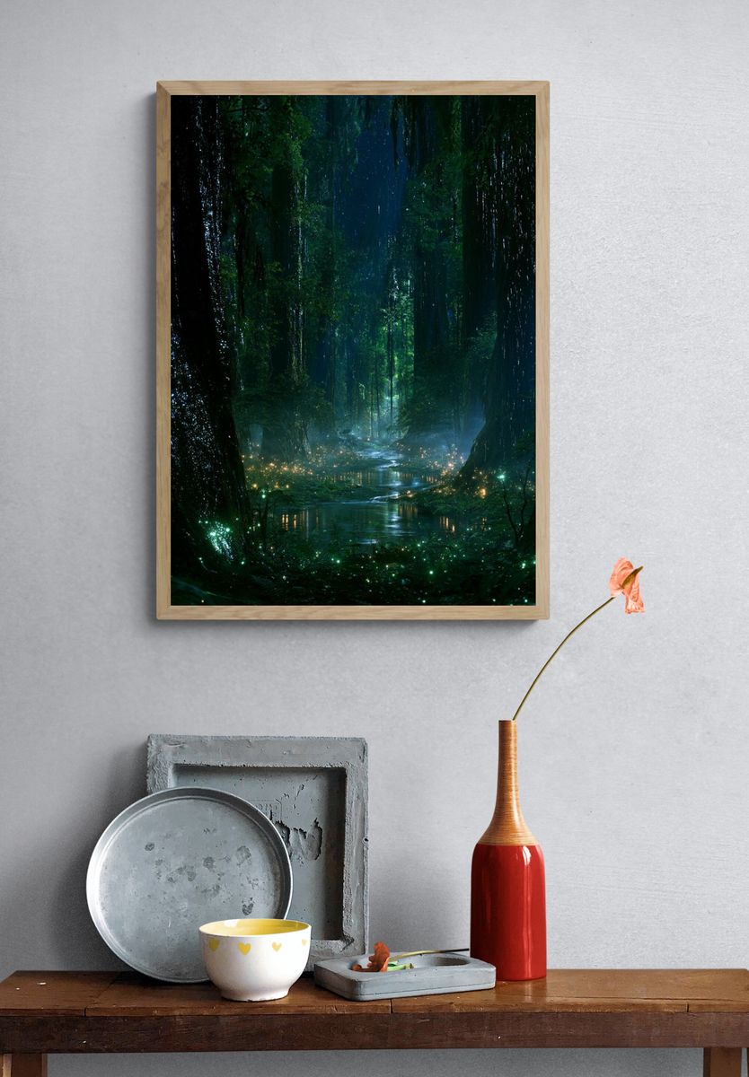 Enchanted Forest Glow Poster. — room view 3