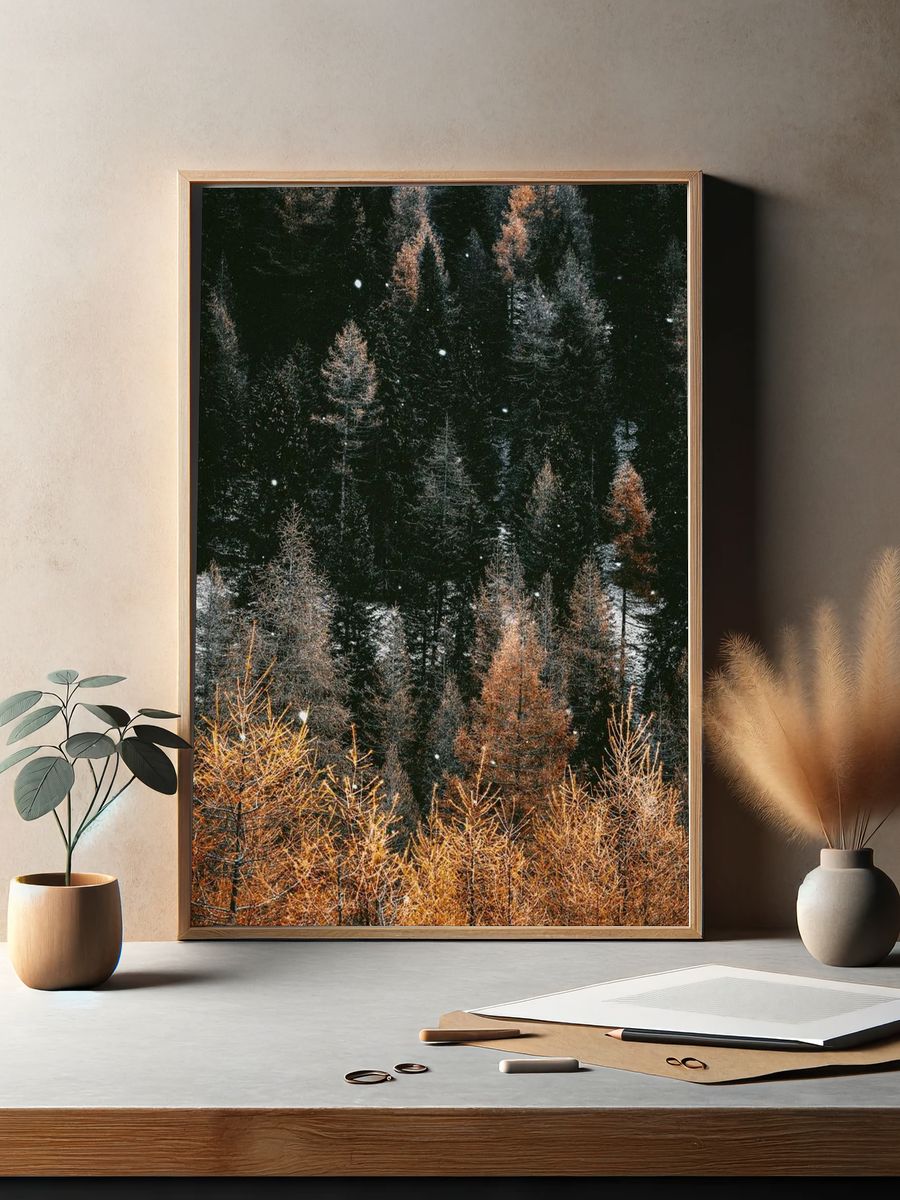 Snow in a woodland. — room view 2
