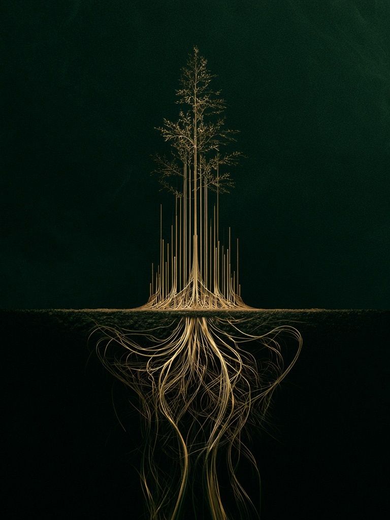 Surreal Tree Roots Print. poster detail
