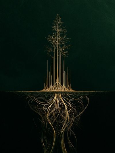Surreal Tree Roots Print. poster
