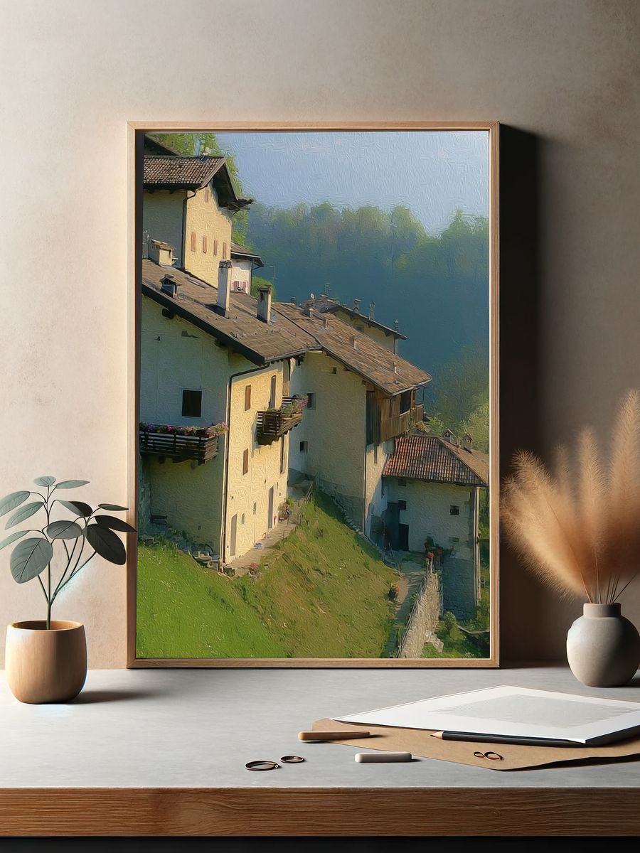 Alpine Village Hillside Poster. — room view 2