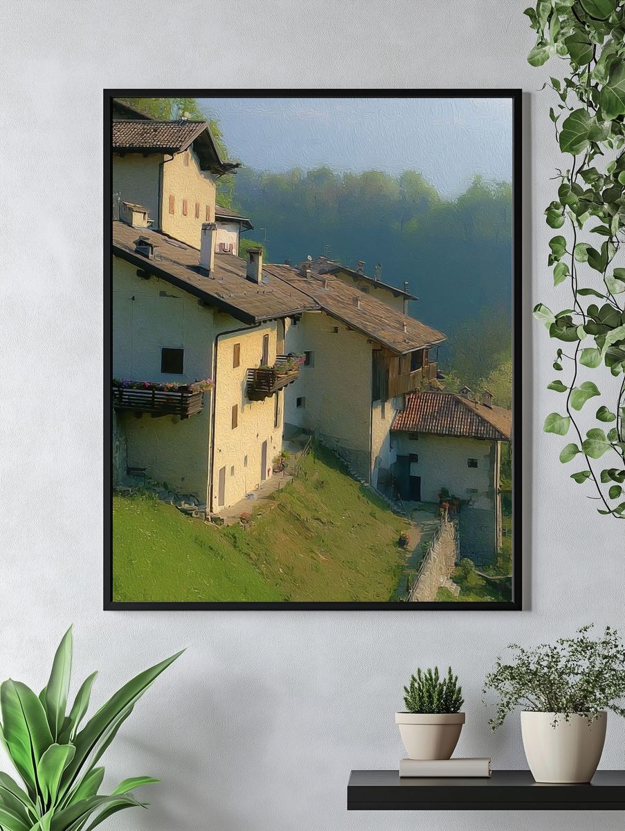 Alpine Village Hillside Poster. — room view 4