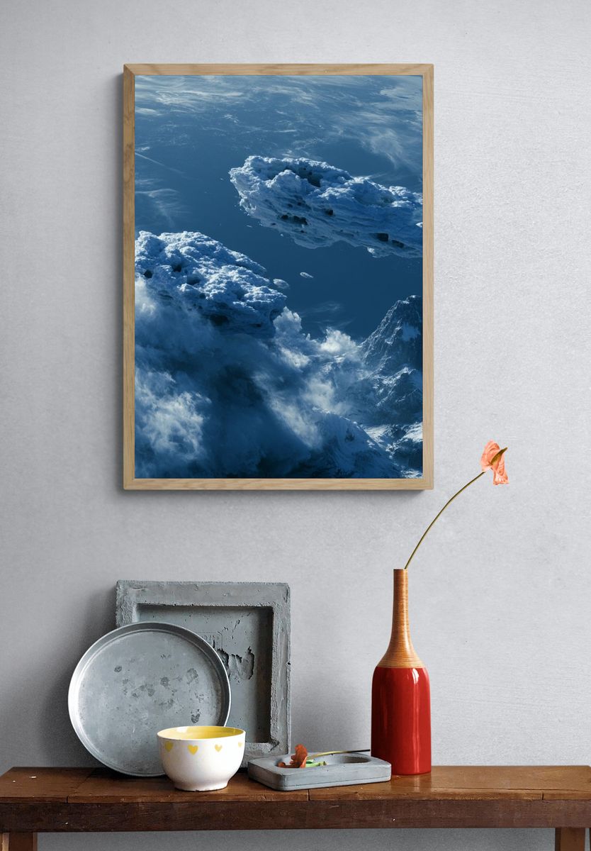 Frozen Mountain Clouds Poster. — room view 3