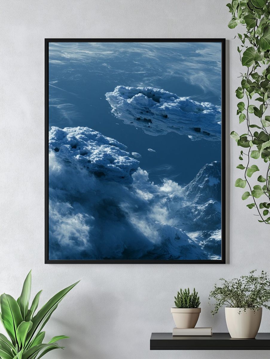 Frozen Mountain Clouds Poster. — room view 4