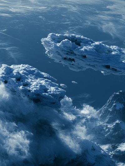 Frozen Mountain Clouds Poster.