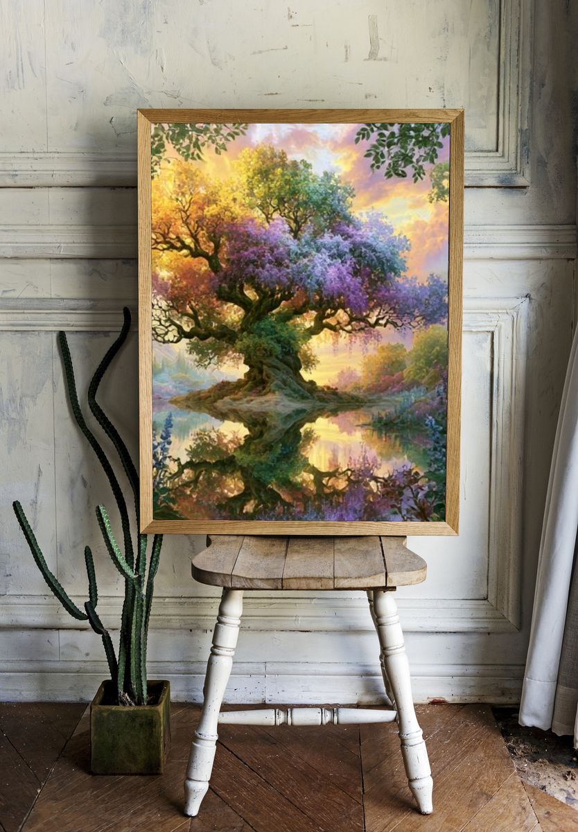 Enchanted Blossom Tree Print. room preview