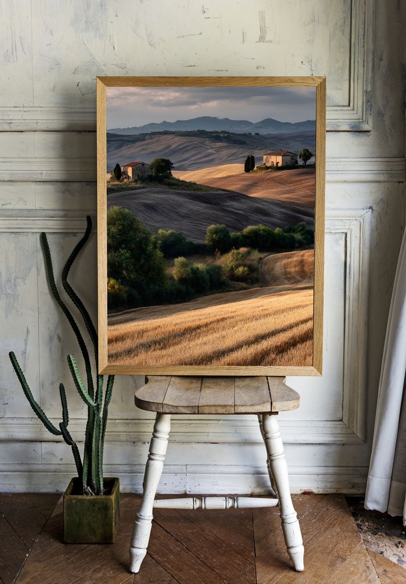 Tuscan Hills Landscape Poster. room preview