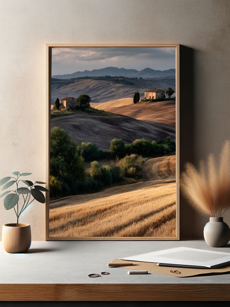 Tuscan Hills Landscape Poster. — room view 2