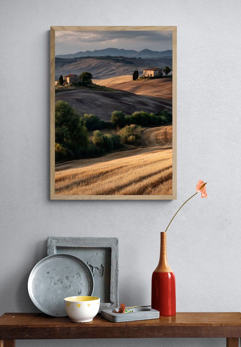 Tuscan Hills Landscape Poster. — room view 3