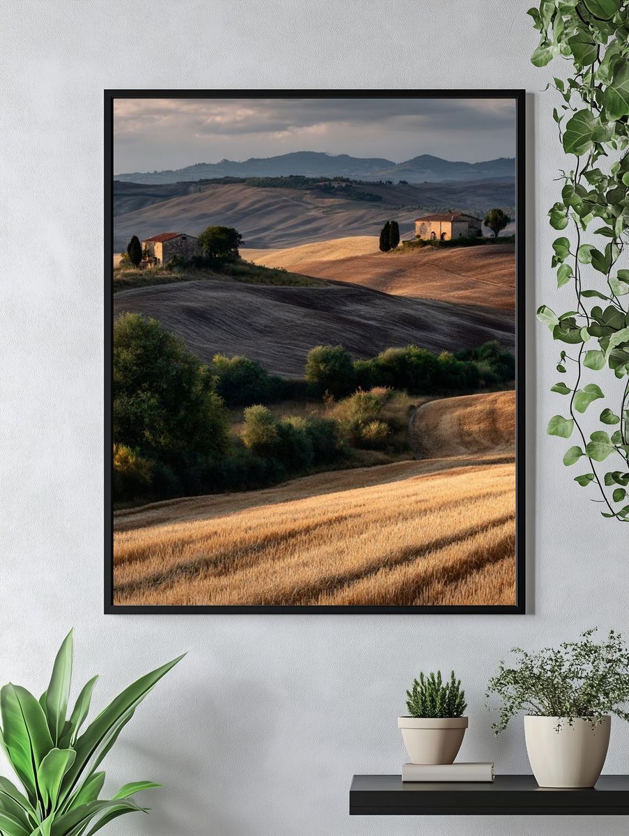 Tuscan Hills Landscape Poster. — room view 4