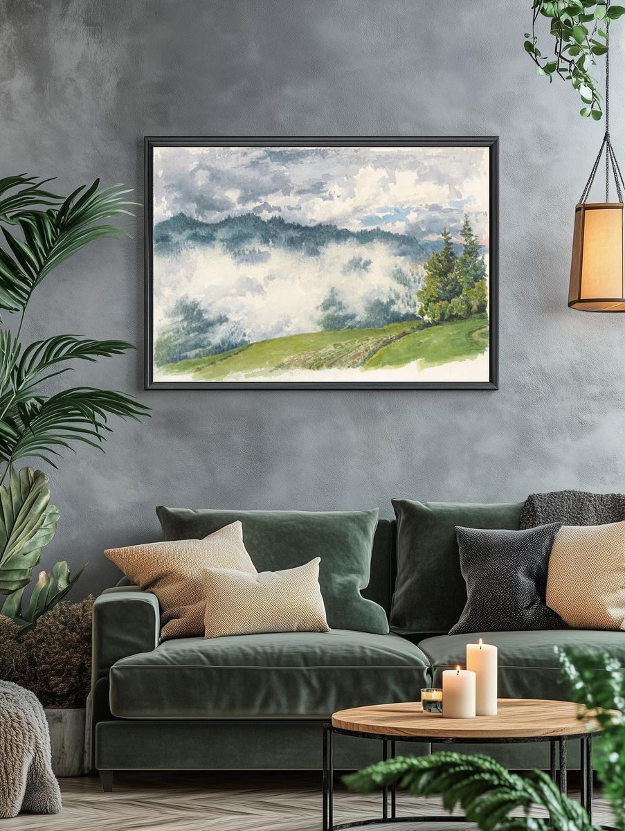 Mountain landscape mist Friedrich von. — room view 4