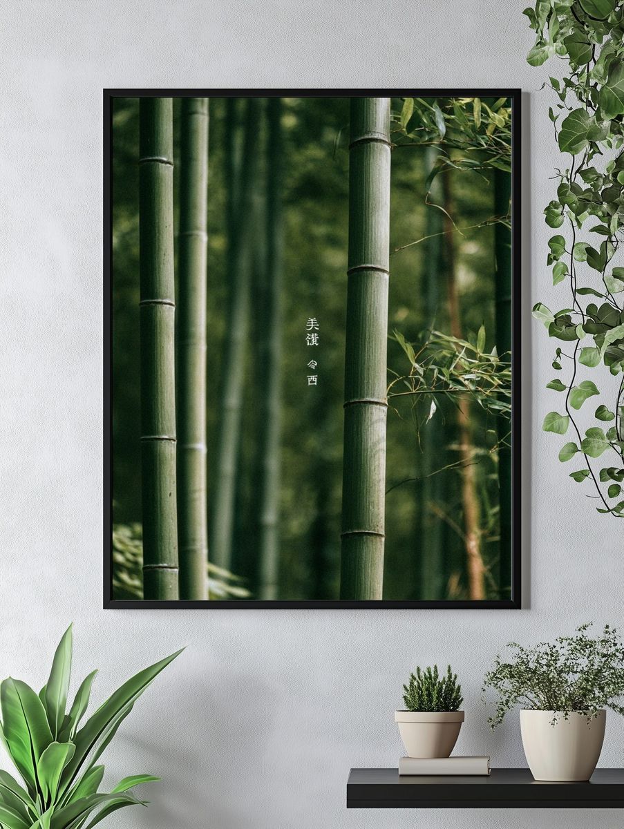 Bamboo Grove Serenity Print. — room view 4