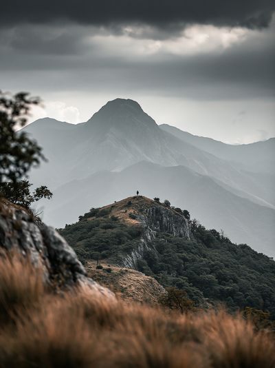 Misty Mountain Peak Photography Poster.