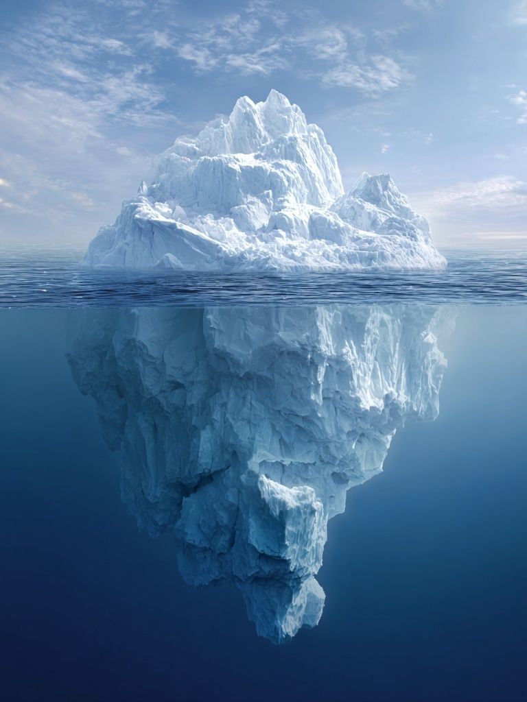 Majestic Iceberg Reflection — Nature Print. poster — nature art