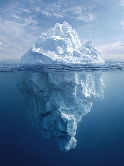 Majestic Iceberg Reflection — Nature Print