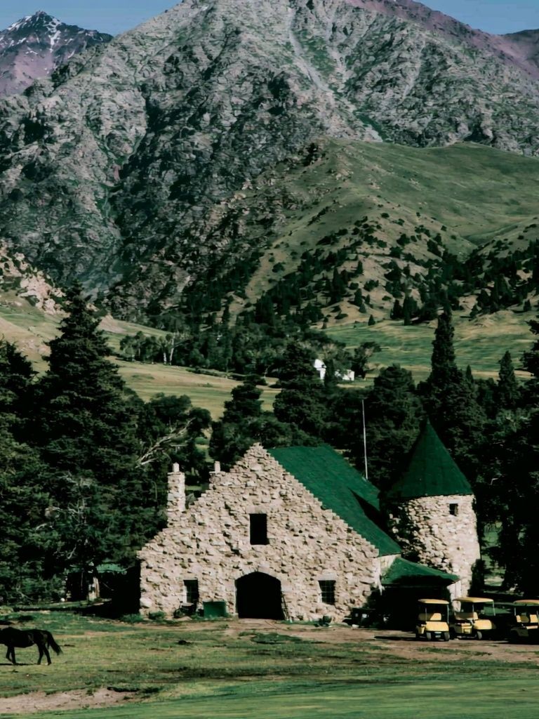 Mountain Lodge Landscape Poster. poster detail