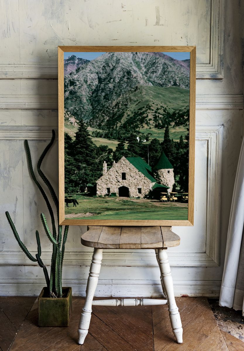 Mountain Lodge Landscape Poster. — room view 1