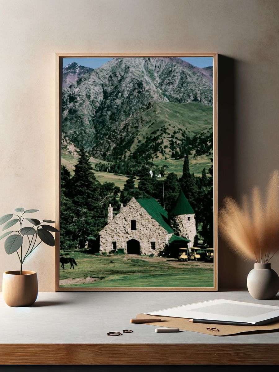 Mountain Lodge Landscape Poster. — room view 2