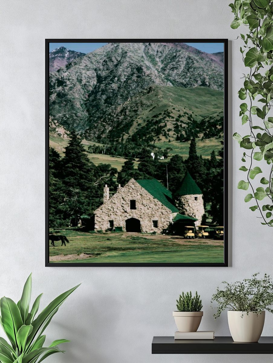 Mountain Lodge Landscape Poster. — room view 4