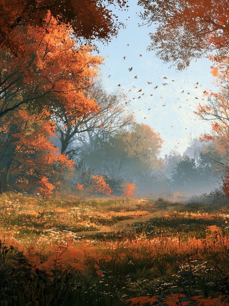 Autumn Forest Glow Poster. poster detail