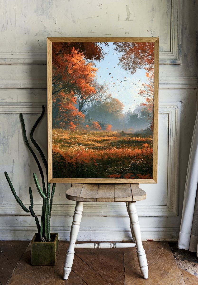 Autumn Forest Glow Poster. room preview