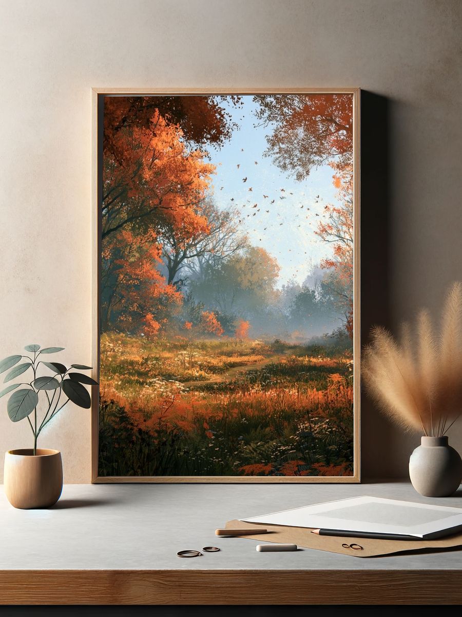 Autumn Forest Glow Poster. — room view 2