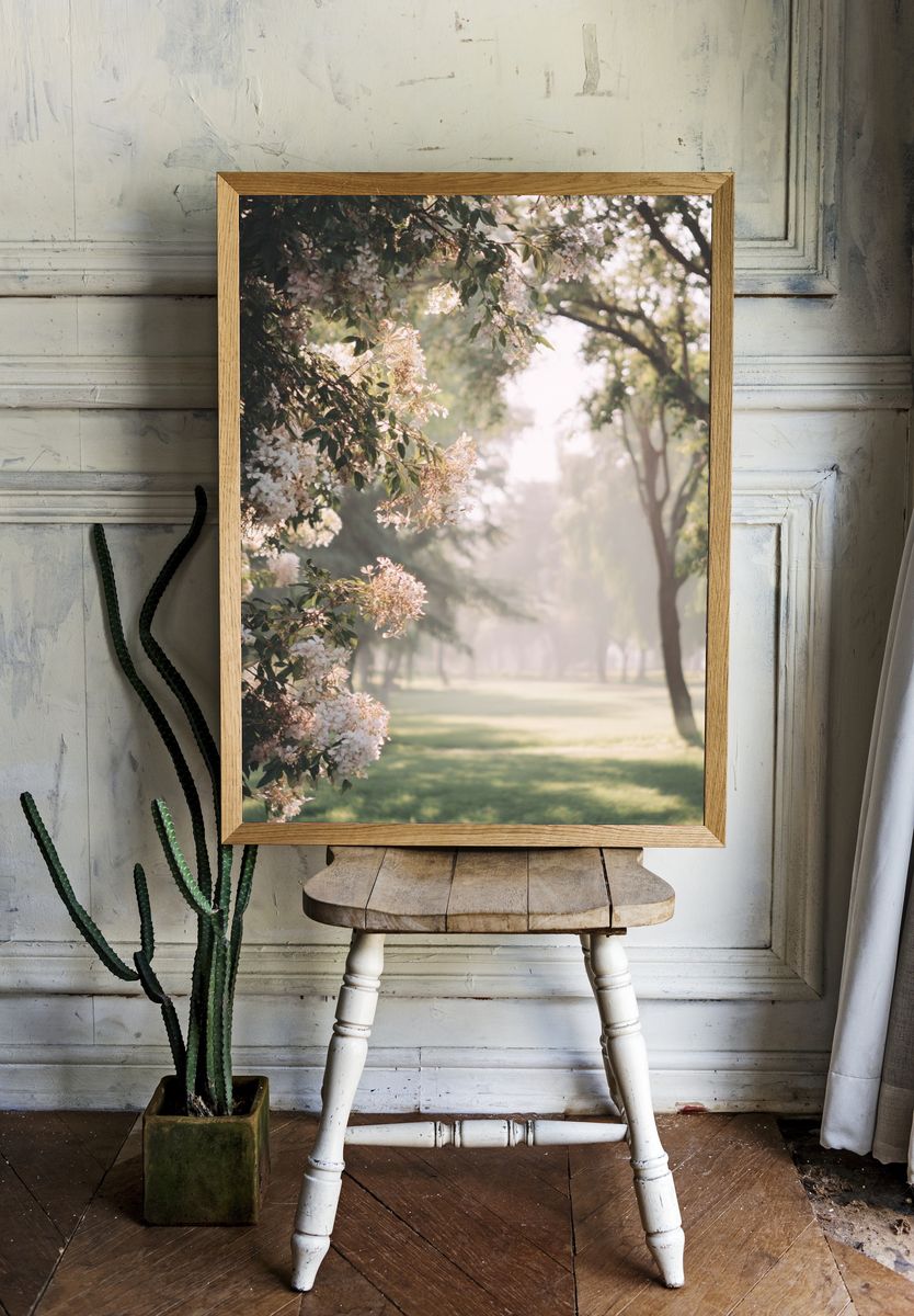 Blossoming Park Morning Poster. — room view 1
