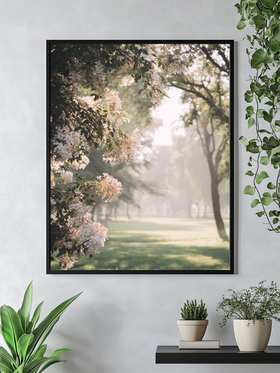 Blossoming Park Morning Poster. — room view 4