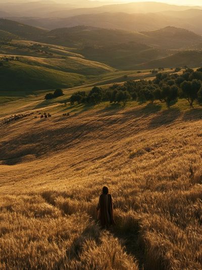 Golden Hills Landscape Poster.