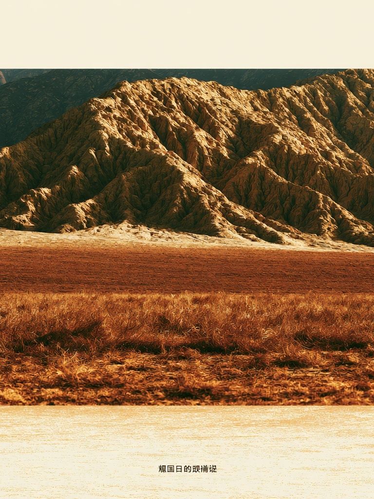 Desert Mountain Landscape Print. poster detail