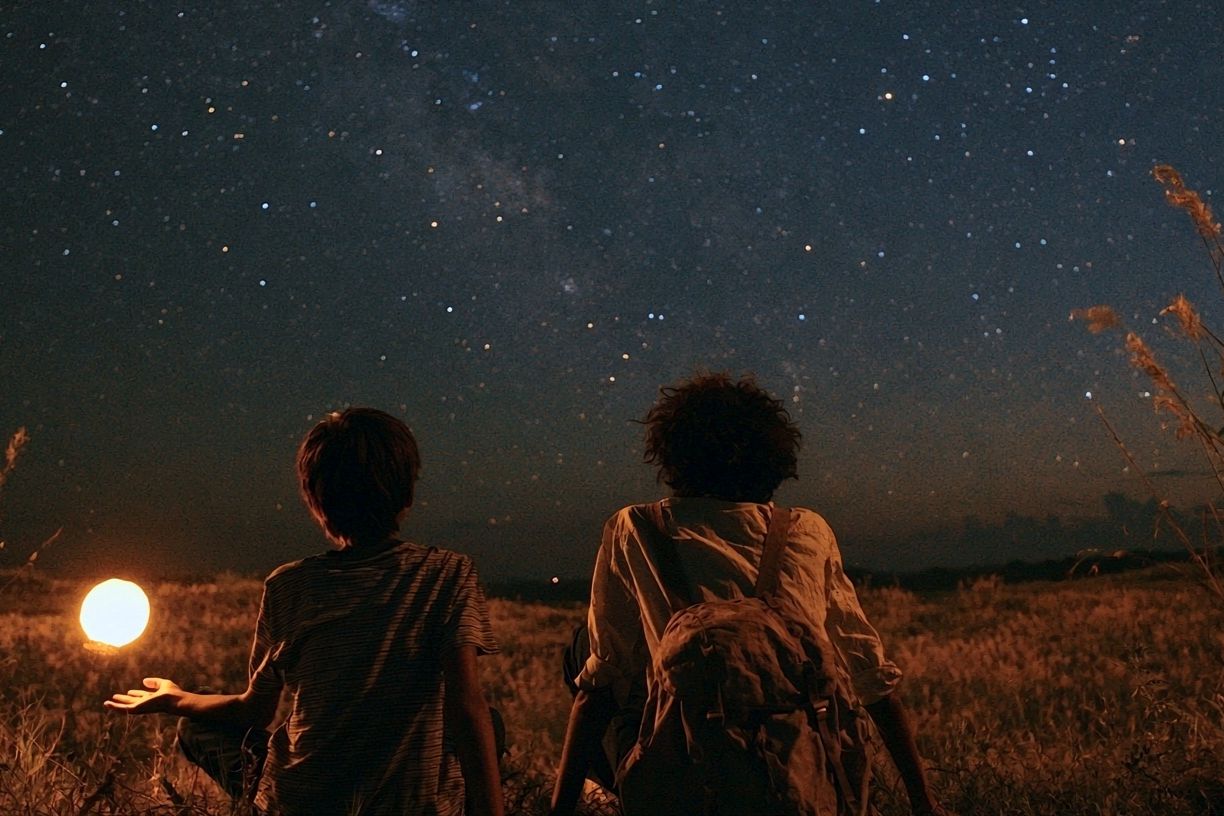 Stargazing Field Night Poster. poster — nature art