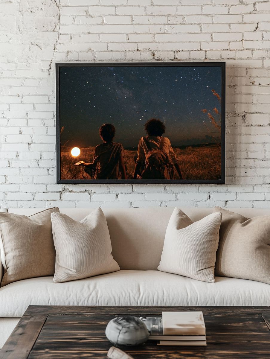 Stargazing Field Night Poster. room preview