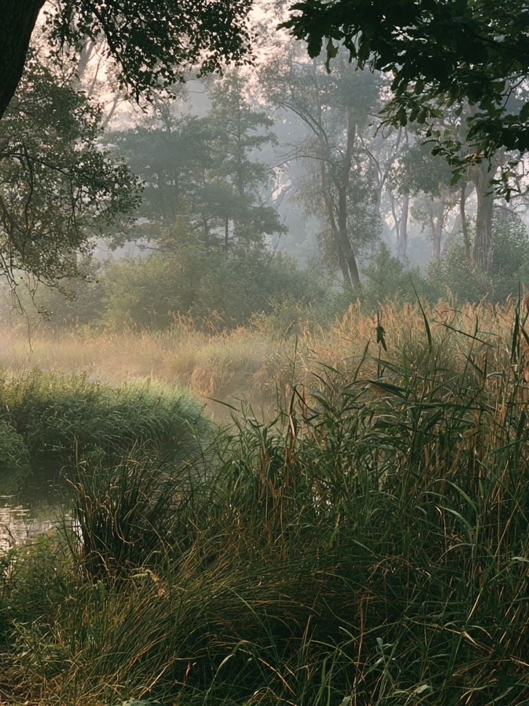 Misty Forest Meadow Poster. poster detail
