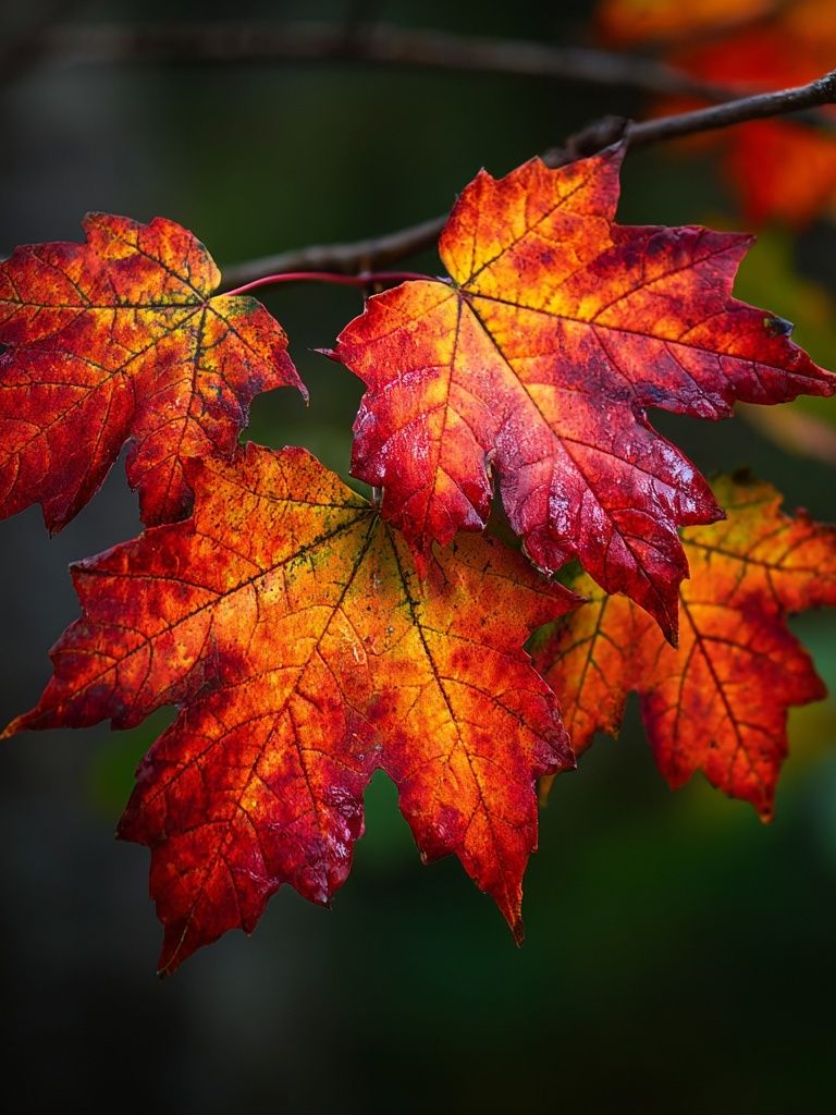Autumn Maple Leaves Nature Print. poster — nature art