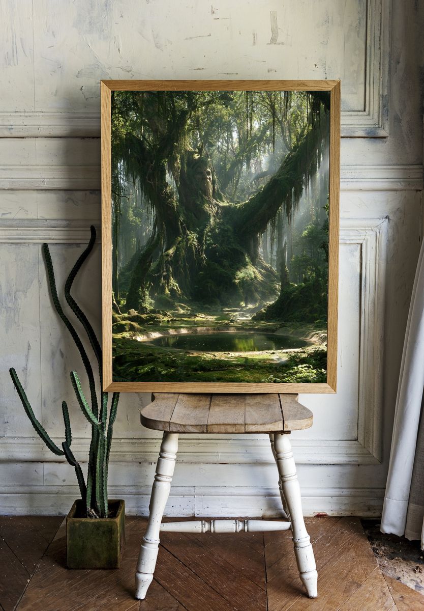 Enchanted Forest Pool Poster. — room view 1