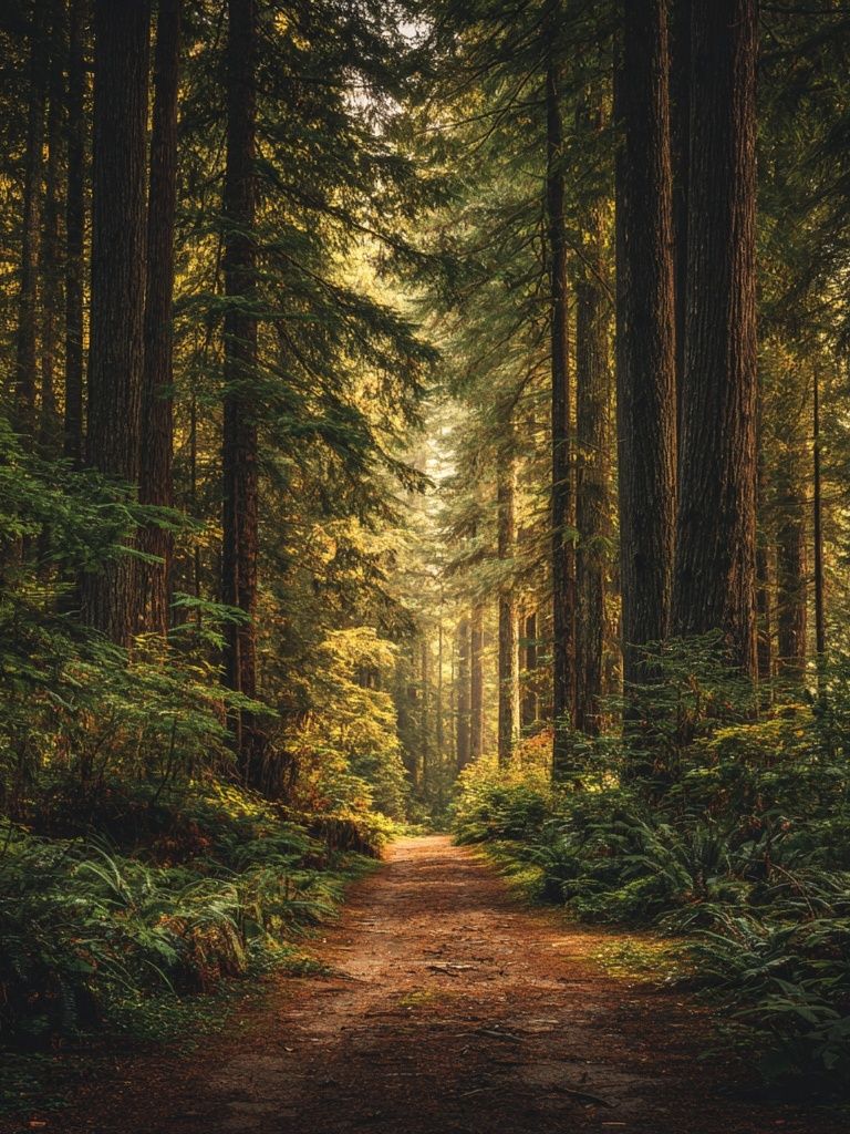 Misty Redwood Forest Poster. poster — nature art