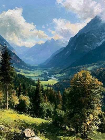 Alpine Valley Landscape Print.