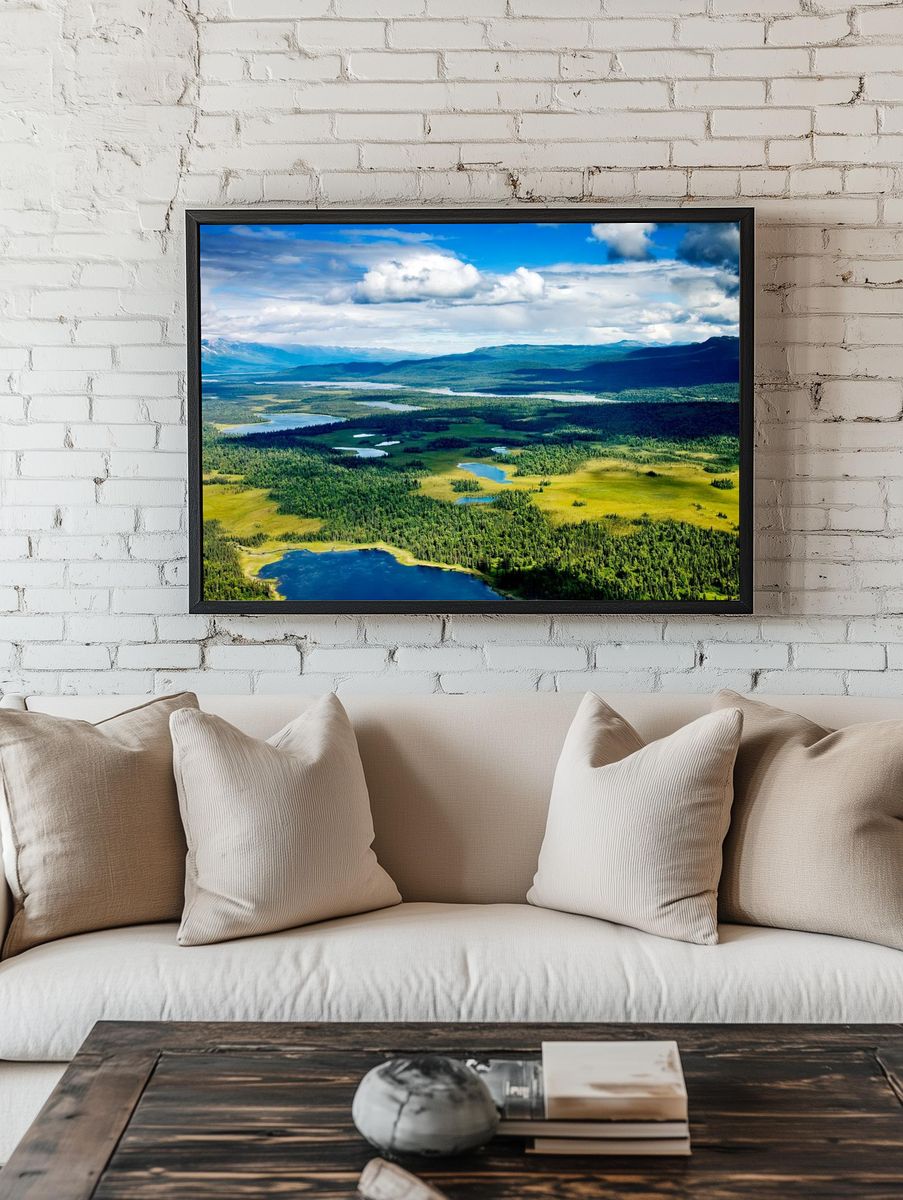 Lush Green Landscape — Nature Poster. room preview