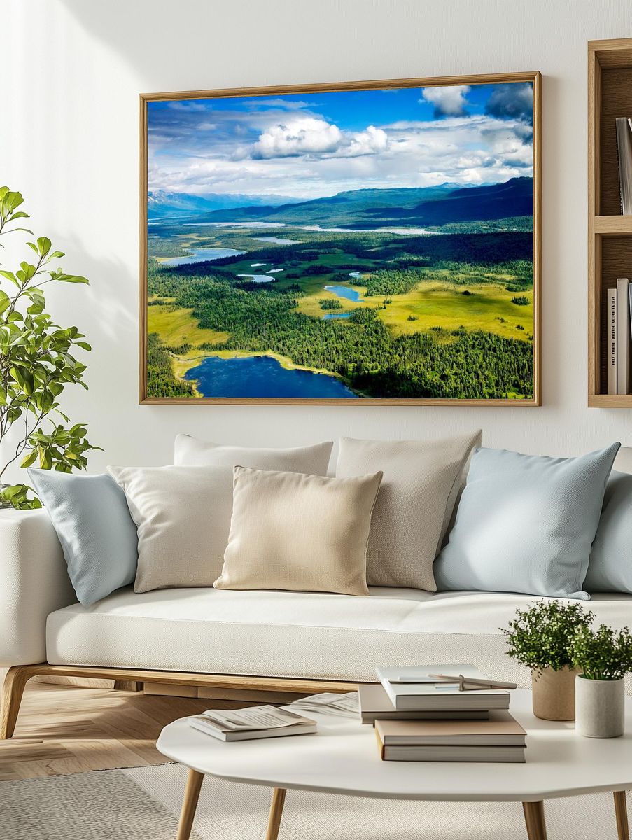 Lush Green Landscape — Nature Poster. — room view 2