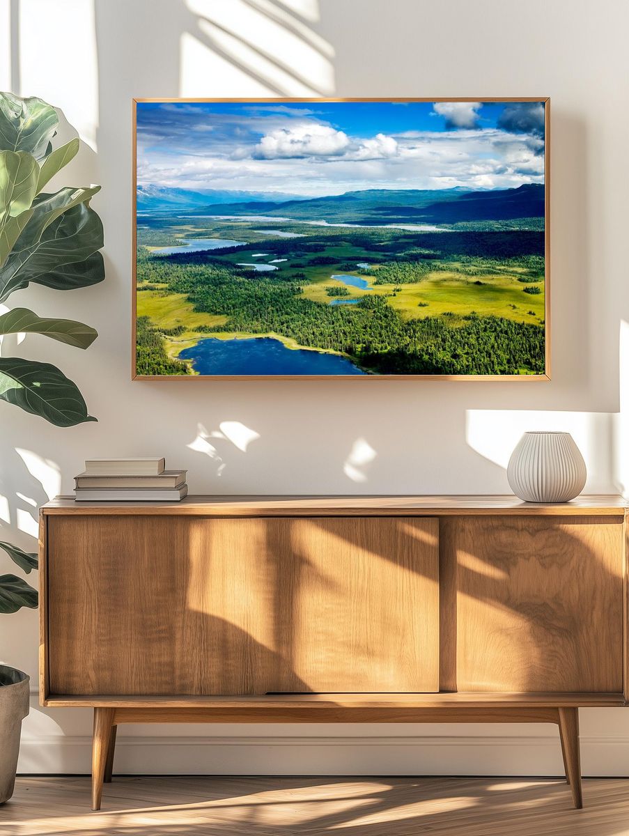 Lush Green Landscape — Nature Poster. — room view 3