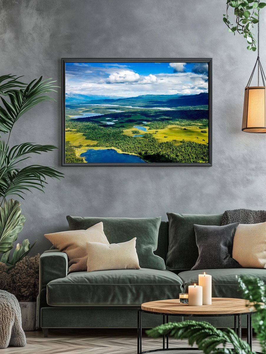 Lush Green Landscape — Nature Poster. — room view 4