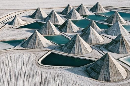 Salt Pyramids Landscape Print. poster detail