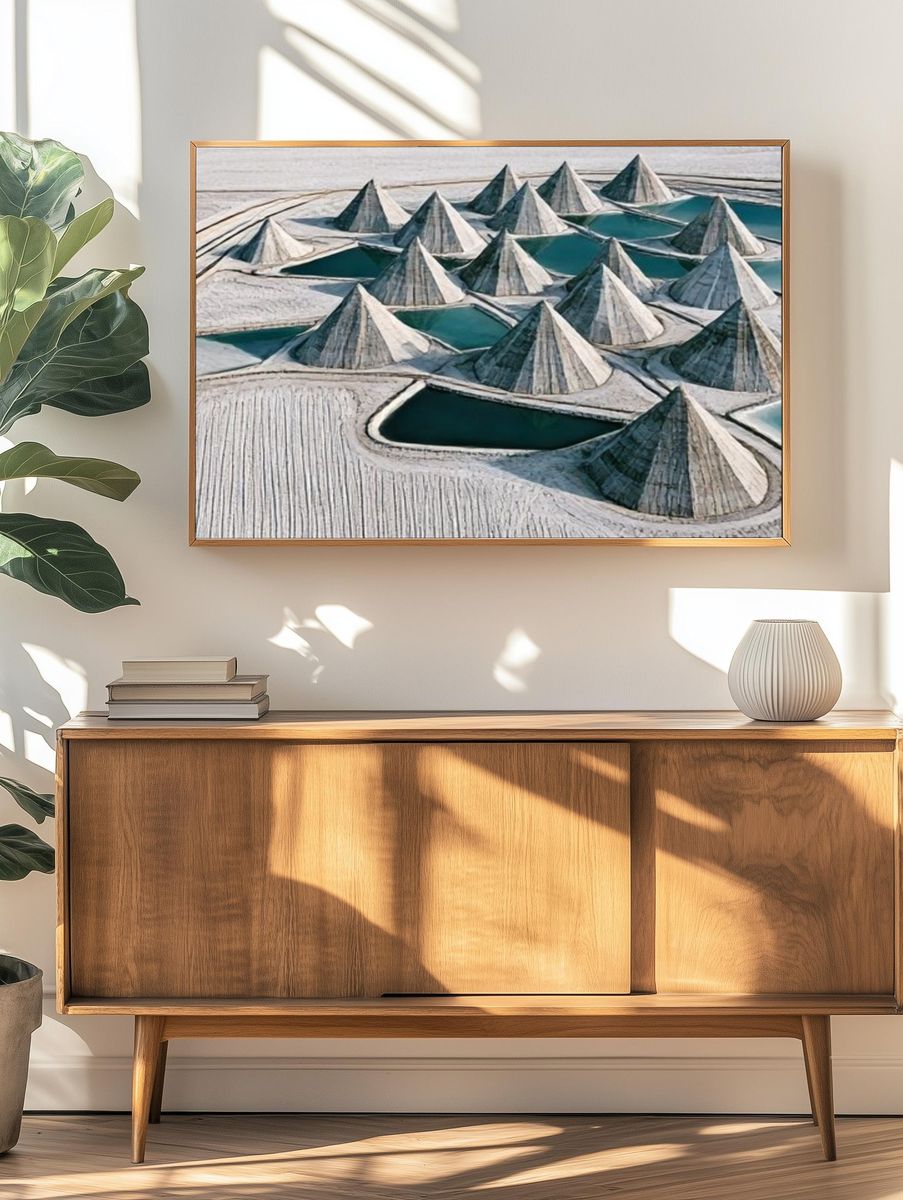 Salt Pyramids Landscape Print. — room view 3