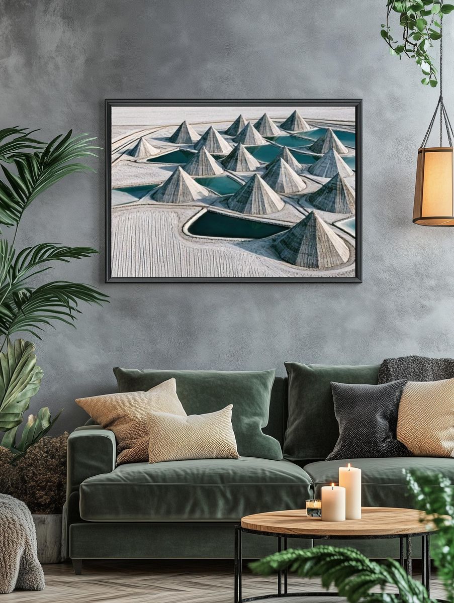 Salt Pyramids Landscape Print. — room view 4