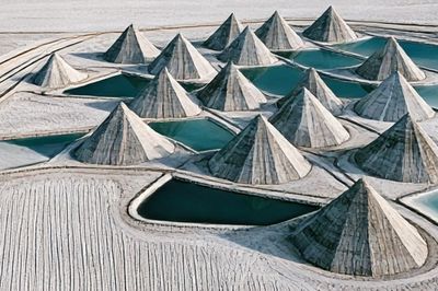 Salt Pyramids Landscape Print.