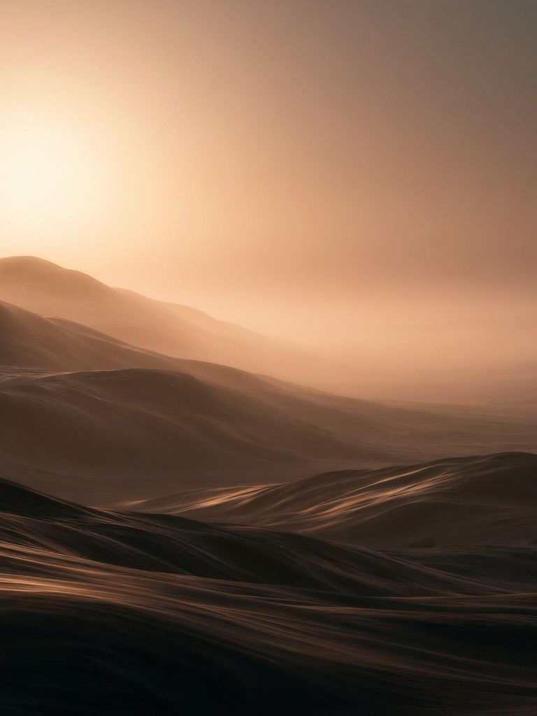 Desert Dunes at Dawn Print. poster — nature art