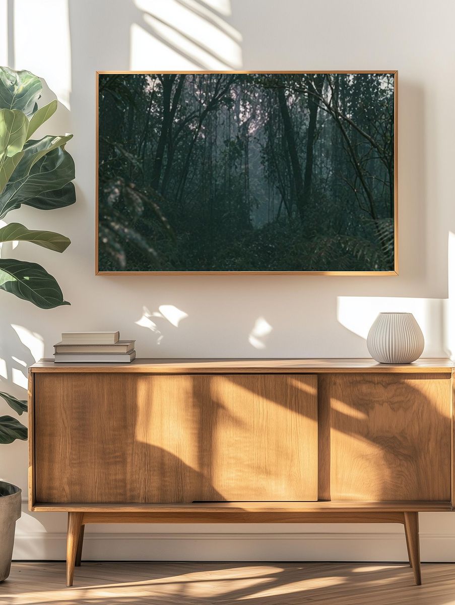 Misty Forest Canopy Poster. — room view 3