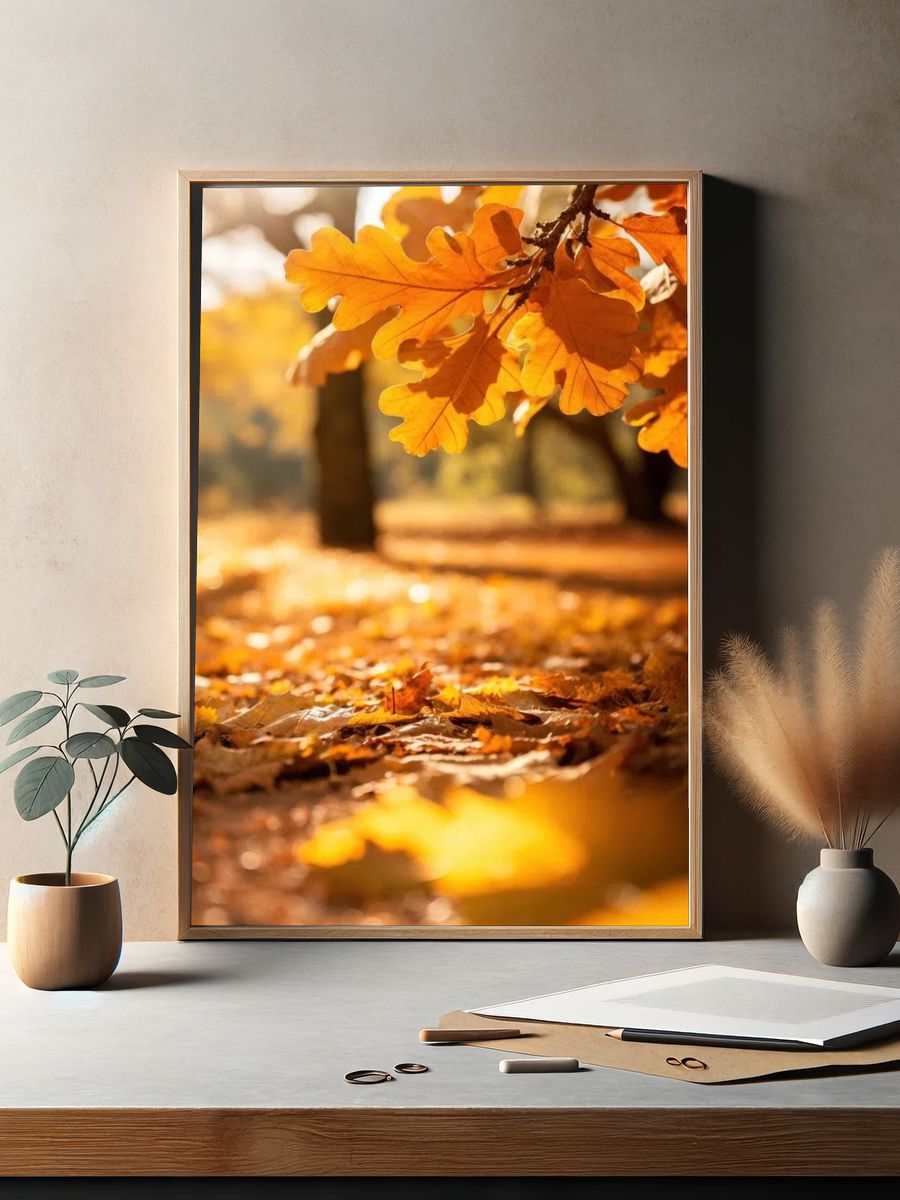 Autumn Leaves — Nature Poster. — room view 2