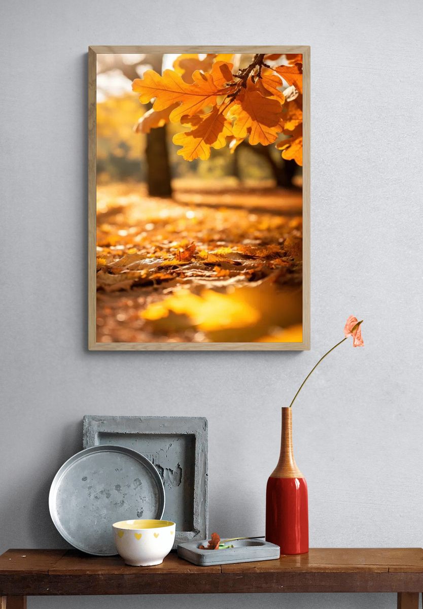 Autumn Leaves — Nature Poster. — room view 3