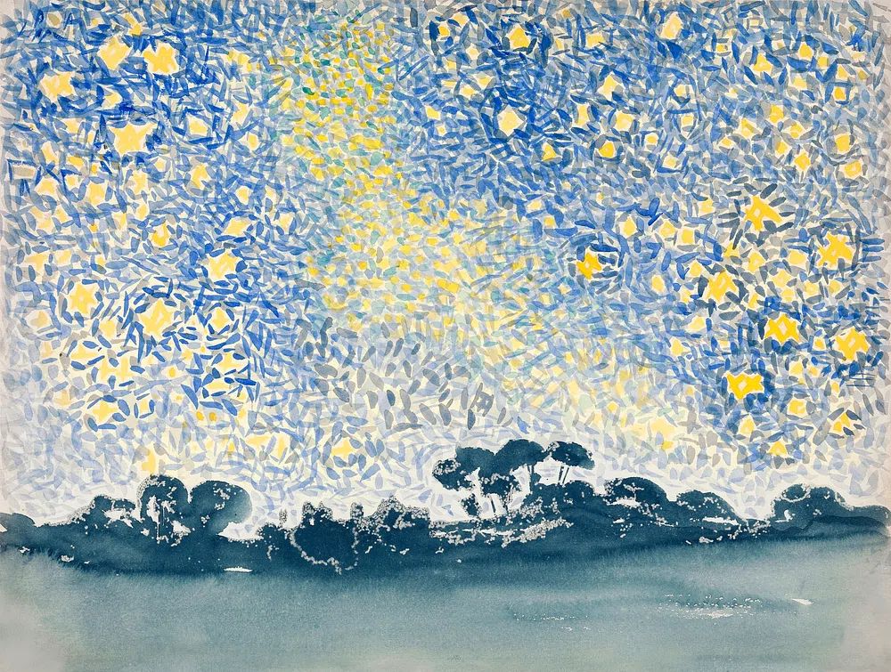 Landscape Stars (1905–1908) painting high. poster detail